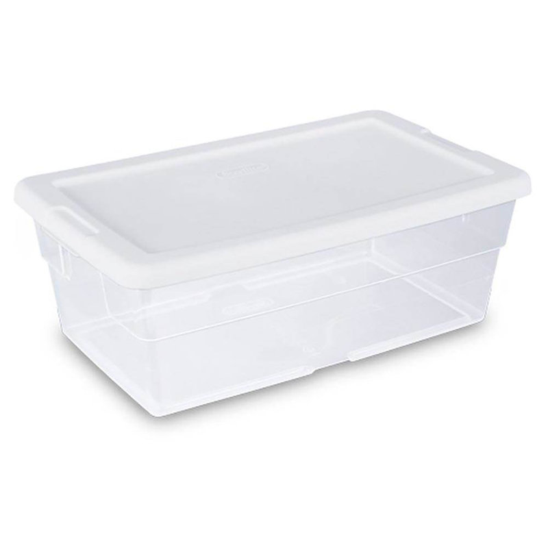 Sterilite 6 Qt Clear Storage Tote & 16 Qt Clear Storage Tote