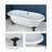 Kingston Brass Aqua Eden 66-Inch Cast Iron Oval Double Ended Clawfoot Tub (No Faucet Drillings)-11173511