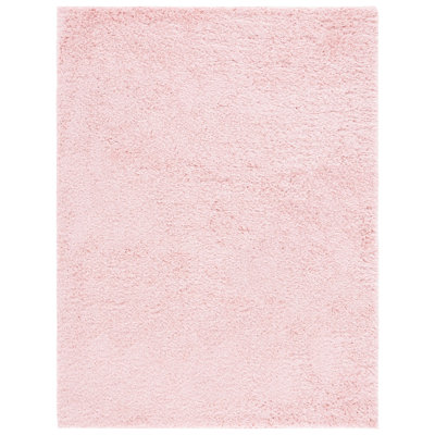 Tapis de couleur unie à poils longs