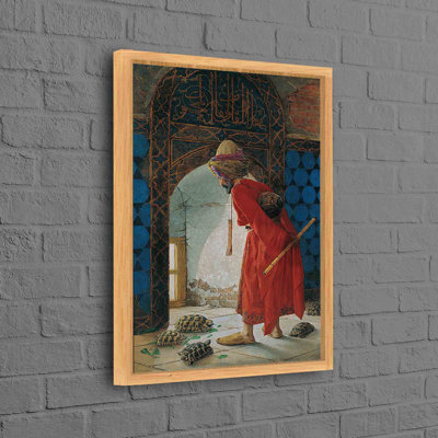 Classic Tortoise Trainer Reproduction Wall Art Canvas Inspired by Osman Hamdi Bey's Famous Table in Vintage Art Style for Sophisticated Home Decor