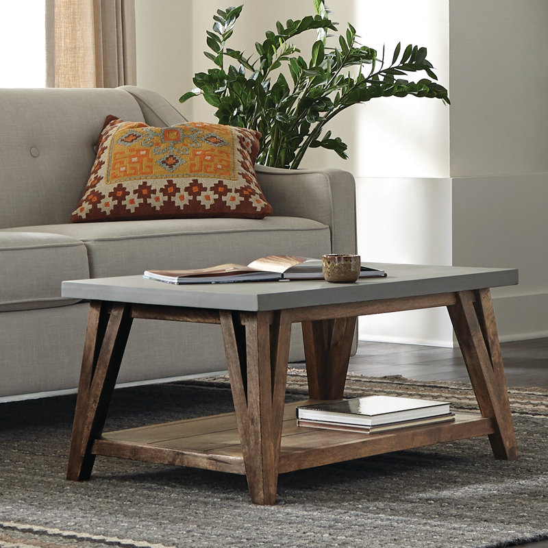 Brookside 36" Coffee Table with Shelf, 18" H x 36" W x 24" D