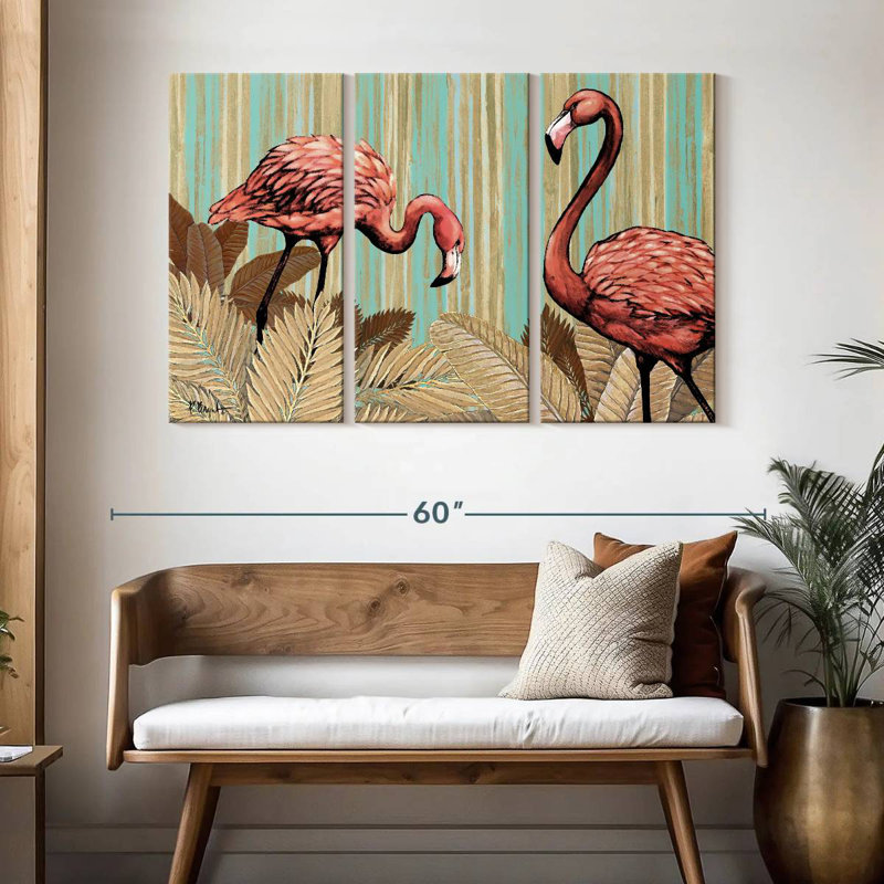 Brampt Retro Flamingo, 32" H x 50" W