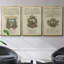 Ensemble de 3 ex-libris encadrés sur toile embellis II-97795483-97795490