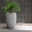 Grand pot à fleurs rond blanc fait à la main avec trou de drainage l 16 po x H 21,5 po-192713814-174648653