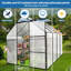Base surélevée à double porte en polycarbonate et serres en aluminium robustes-114766792