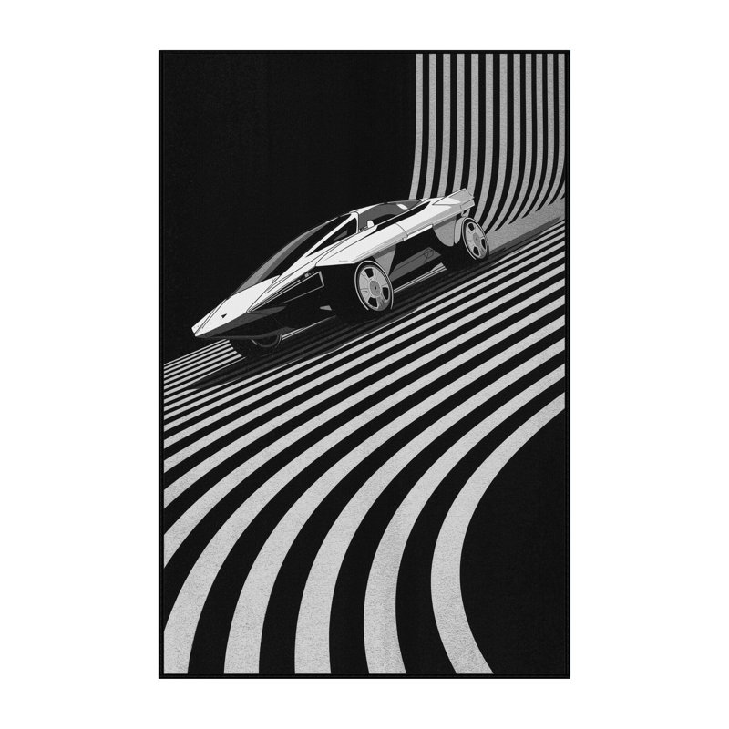 Tapis arc-en-ciel moderne et élégant Hovercar, 2x5