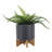 8" PLANTER W/ WOOD STAND, MATTE GRAY-251004513