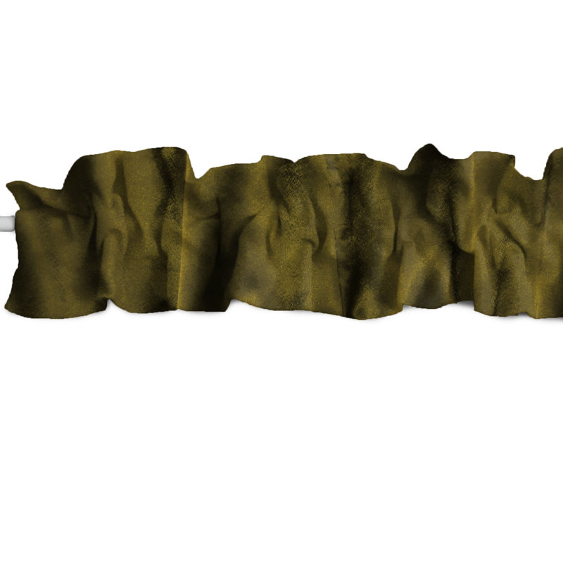 Tailored Window Valance, 120" W x 9" L, Olive