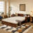 Multifunctional Daybed with Removable Desk, Storage Drawers & Hydraulic Side Table, Space-Saving Sofa Bed Frame-1717783899-1717783898