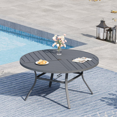 59.8’’ Outdoor Round Patio Dining Table