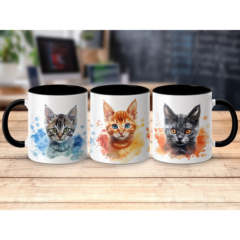 Ceramic Coffee Mug, 3, Black