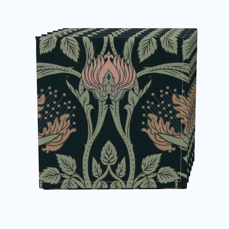Cattaraugus 100% Cotton Floral Square Napkin, Floral 64