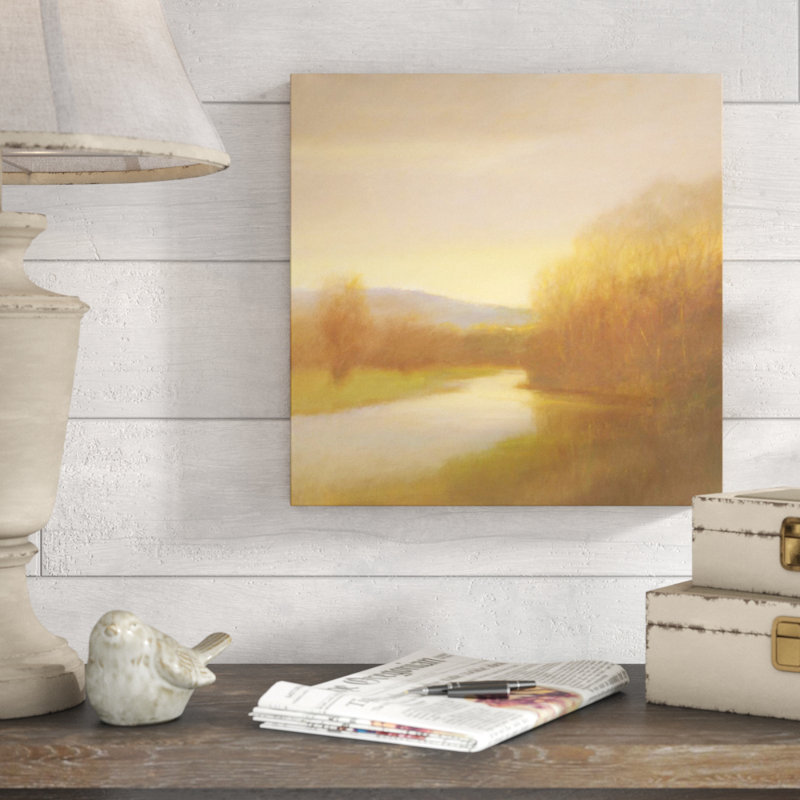 «Slow Waters» par Chelsea Art Studio - Peinture, Plexi, H 48 po x l 48 po x P 1,5 po