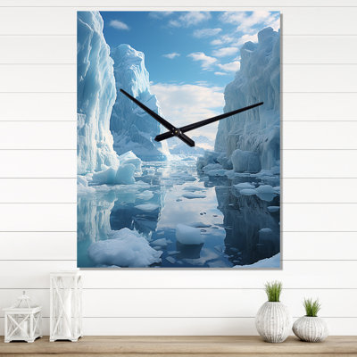 Horloge murale Glacier Icy Serenity Sunset II