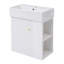 Meuble-lavabo flottant moderne de 21,6 po avec lavabo en céramique - parfait pour les petites salles de bain, rangement à droite