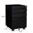 Black 3 - Drawer Mobile Filing Cabinet, Office Solution With Lock, 2 Stationery Drawers, 1 Pencil Tray, File For Letter And A4 Legal Documents, Removable Rods, 5 Mobility, Tipping Design Ideal Use,
