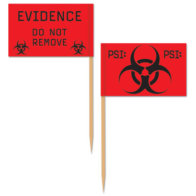 Crime Scene Paper Halloween Cake Topper