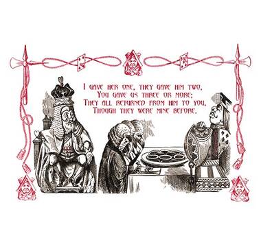 Buyenlarge 'Alice in Wonderland: Alice and The Pig-Baby' by John Tenniel Painting Print