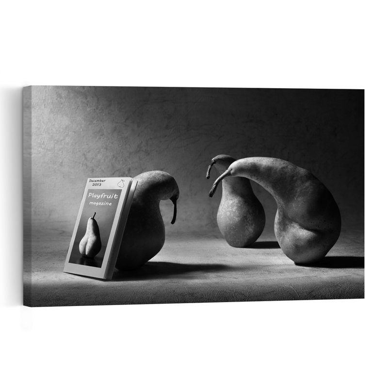 Curious Pears Magazine Dramatic Modern Playful Fruit Wall Art Print 1 Piece Wrapped Canvas Wall Art, 101.6cm H x 152.4cm W