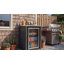 Armoire de réfrigérateur d'extérieur en bois de cèdre massif avec plateau en acier inoxydable et station de breuvage de patio résistante aux intempéries-123570231