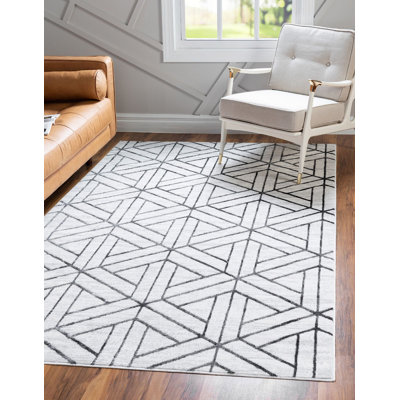Tapis contemporain Clidy couleur os