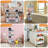 4-Tier Slim Storage Cart Mobile Shelving Unit Rolling Cart with Handle-75667896