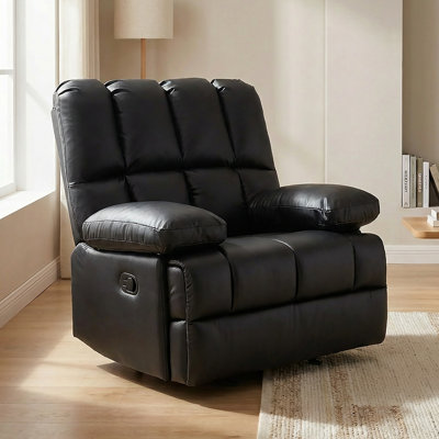 Batholo 43.3" Wide Manual Glider Upholstered Recliner