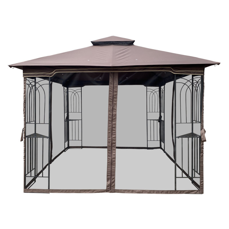 Pavillon de jardin d'extérieur en métal