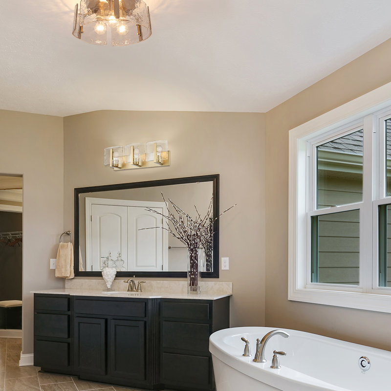 Kourtney Glass Flush Mount, Brushed Champagne Bronze