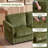 Compact Floral Arm Chenille Loveseat Small Space 2 Seater Sofa for Apartment Bedroom-1384123531
