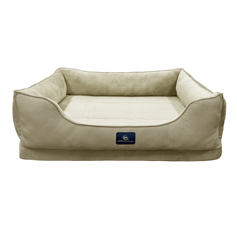 Lit pour chien Serta Ortho Cuddler, Tanné, H 10 po x l 46 po x P 34 po