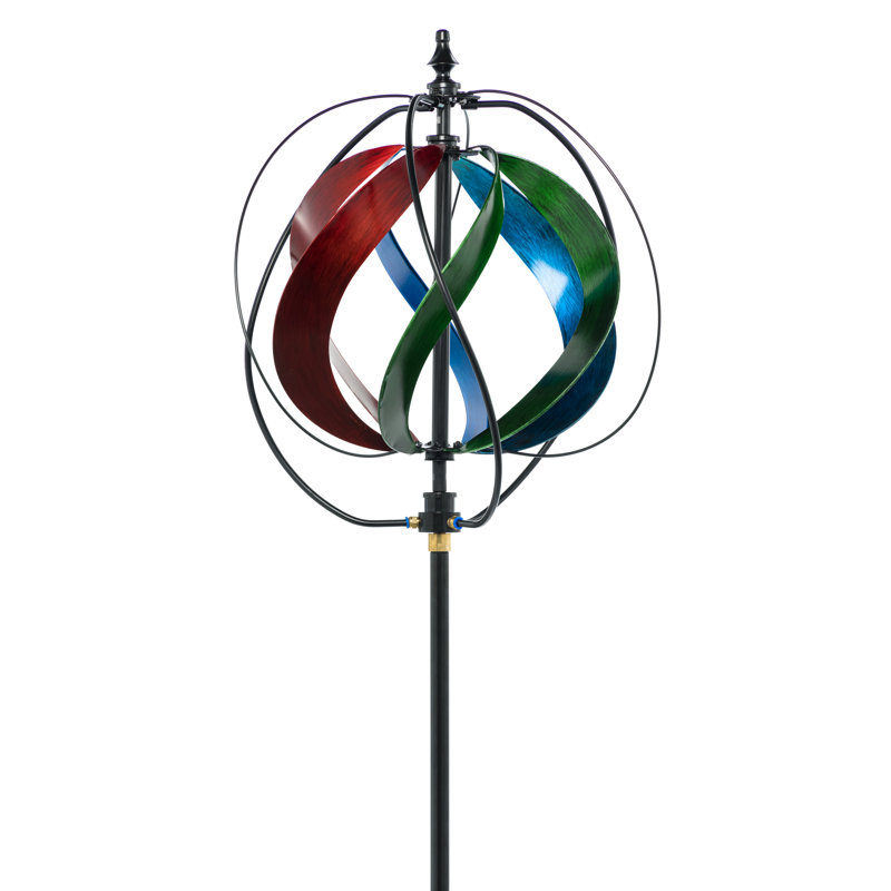 Weather Resistant Metal Rotator, Black/Blue/Green
