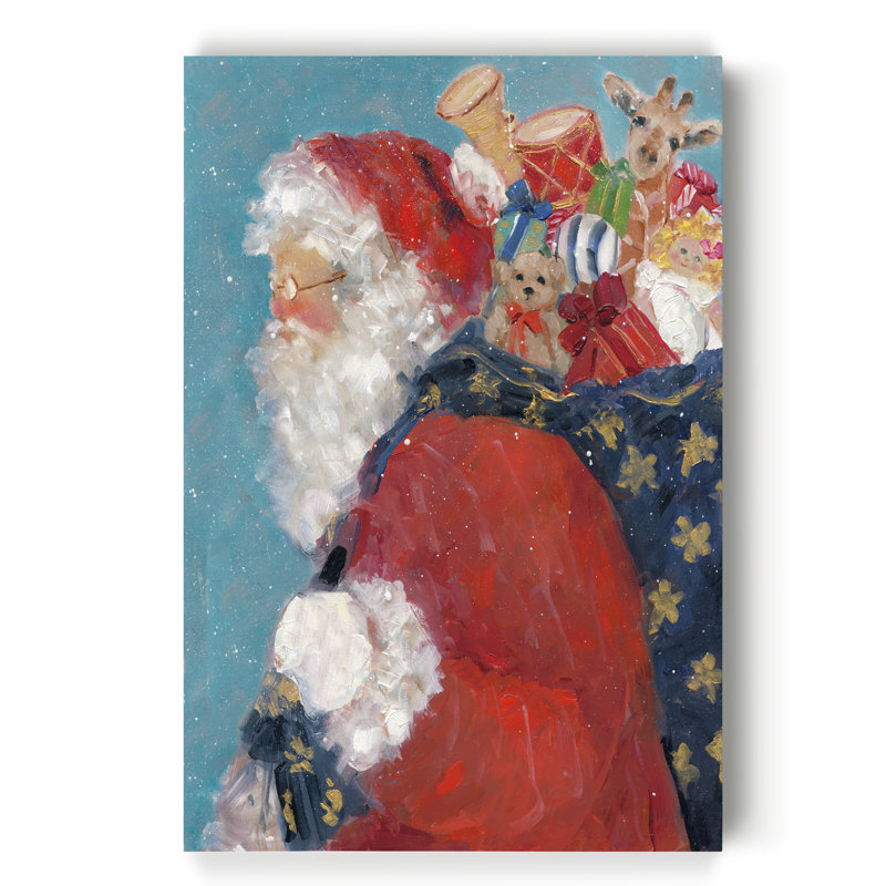 «Santa's Ready» par Parvez Taj, reproduction d'art sur toile tendue, H 27 po x l 18 po x P 1 po