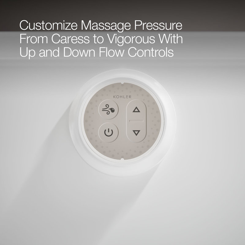 Archer® 60-in X 30-in Alcove Heated Bubblemassage Air Bath with Left-hand Drain, White, Right