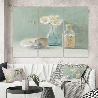 « pastel bain ii », reproduction d’image multi-pièces sur toile