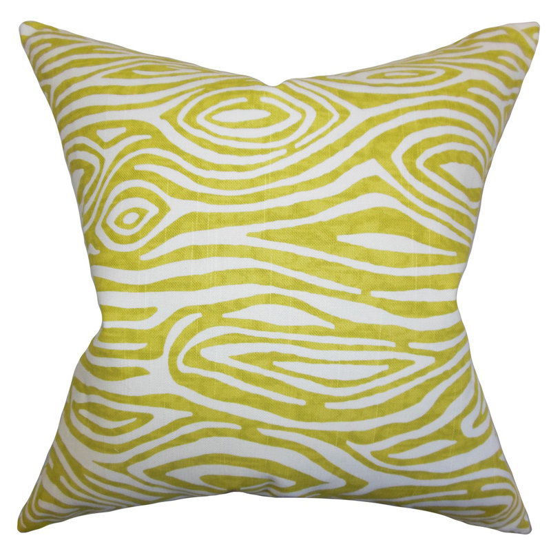  Swirls Throw Pillow Cover, Artist Green
