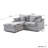 Slipcovered Upholstered Modular Sofa With Ottoman-110374991-110374986