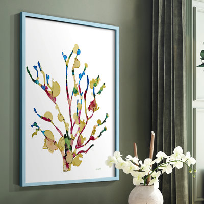 Sea Coral III, reproduction encadrée - bois massif