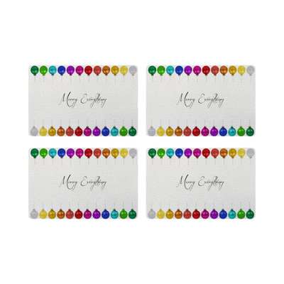Vegan Leather Retangle Placemats