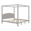 Lit plateforme à baldaquin en bois avec tête de lit et pieds de support-1113902683