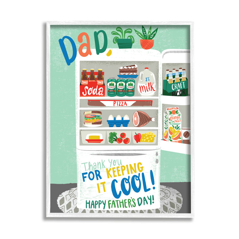 «Keeping It Cool Father's Day» encadrée sur bois par Arrolynn Weiderhold, impression, H 20 po x l 16 po