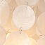 Lustre moderne en coquillage capiz doré de 60 cm (23,6 po), suspension tambour côtière