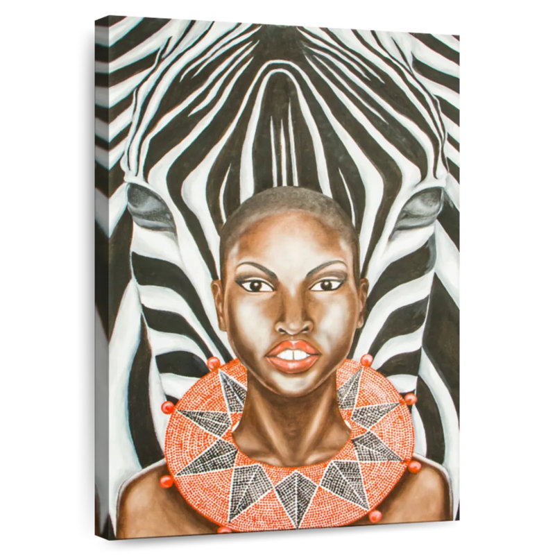 Leisha, âme du zèbre, H 51 po x l 34 po