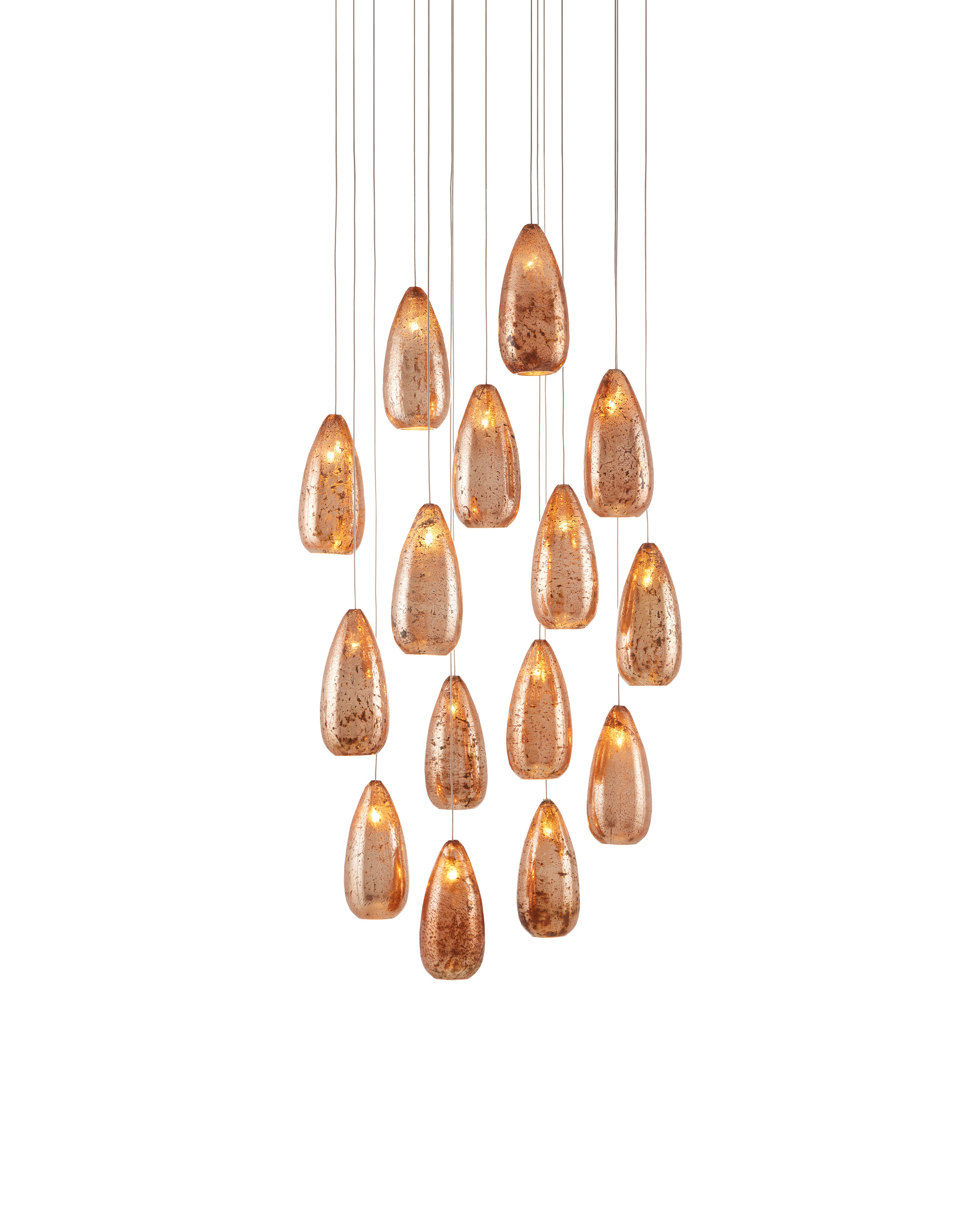Currey & Company Rame 15 - Light Cluster Teardrop Pendant | Perigold
