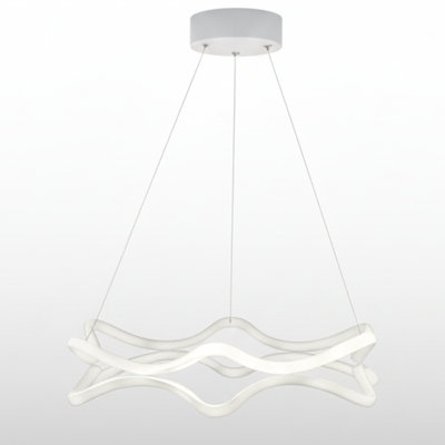 Adjustable Height Aquaflow Ripple 4500/6500K LED Chandelier