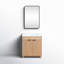 Ensemble de meuble-lavabo autoportant simple 29,9 po avec plateau en céramique et miroir Waukesha-581081759-581081756