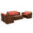  Dark Brown Frame/Orange Cushion