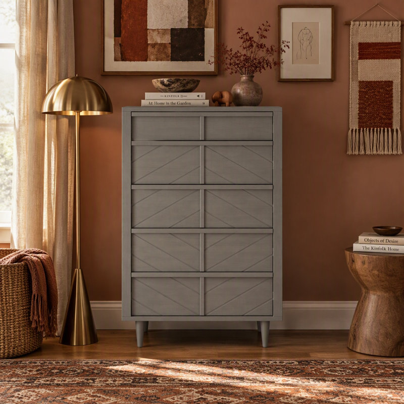 Surrey Hill 33" Wide 5 Drawer Chest, Lunar Gray