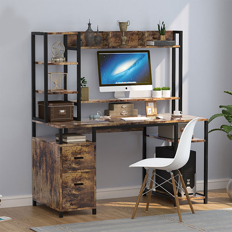 Yamara Solid Wood Top Computer Desk