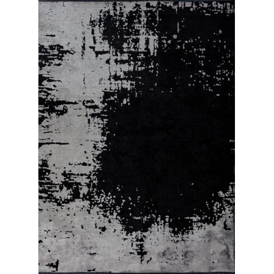 Rapture Black Gray Abstract Luxury Area Rug